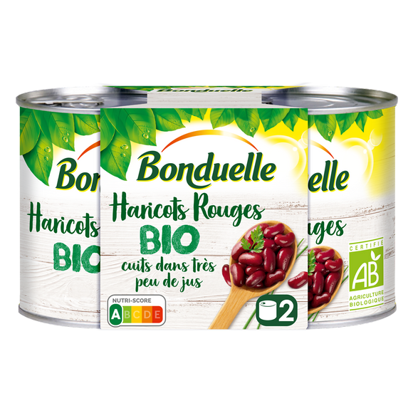 Haricots rouges bio BONDUELLE - 2 boîtes de 125g