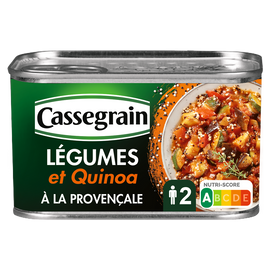 Légumes et quinoa à la Provençale CASSEGRAIN boite 1/2 375g