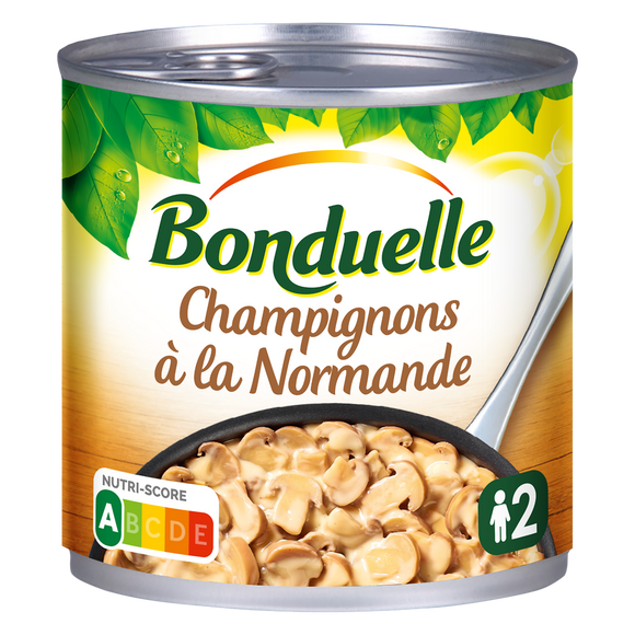 Champignons cuisinés normande doypack BONDUELLE - boîte 1/2 400g