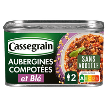 Aubergines compotées & Blé CASSEGRAIN - Boîte 375g