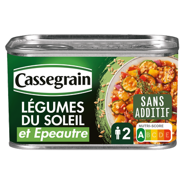 Légumes du soleil & Epeautre CASSEGRAIN - Boîte 375g
