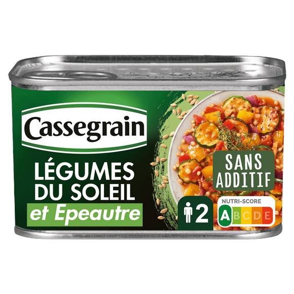 Légumes du soleil & Epeautre CASSEGRAIN - Boîte 375g