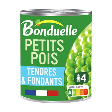 Petits Pois tendres & fondants BONDUELLE boîte 4/4 560g