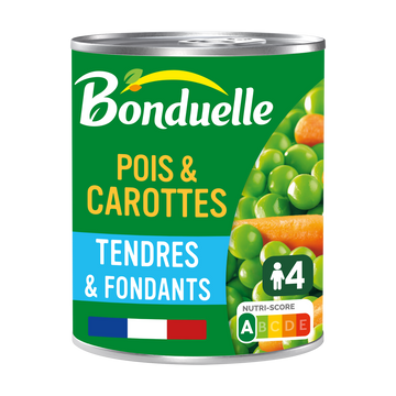 Petits Pois tendres & fondants BONDUELLE boîte 4/4 560g