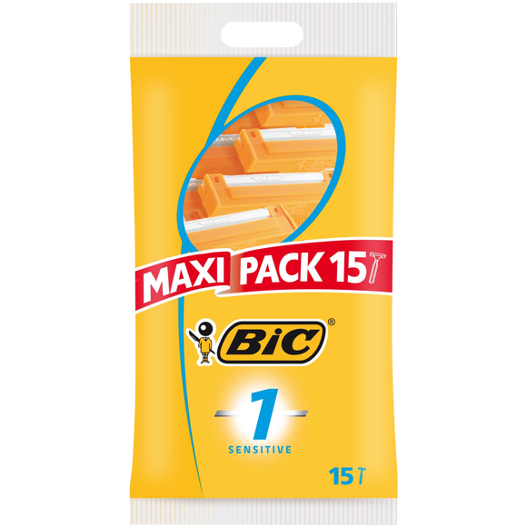 Rasoirs masculin jetables 1 lame Sensitive BIC, x15