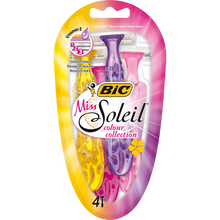 Rasoirs jetables féminin Miss soleil color sous blister, BIC, x4