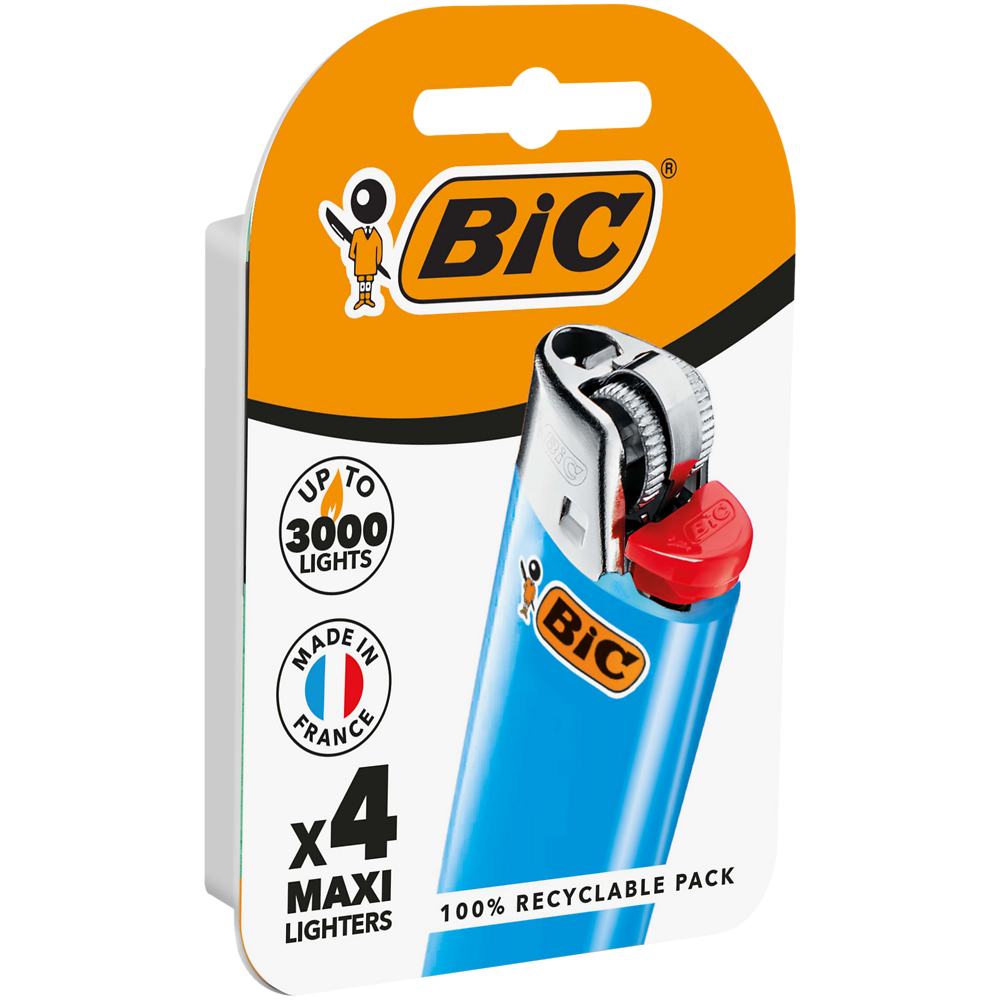 Briquets maxi standard J26 BIC, 4 unités