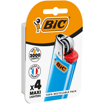 Briquets maxi standard J26 BIC, 4 unités
