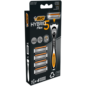 Rasoir hybrid 5 Flex + 4 Recharges BIC