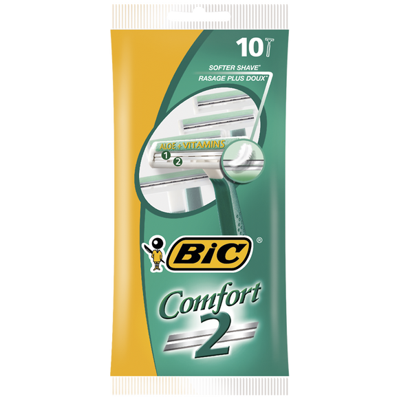 Rasoirs pour homme jetables Comfort 2 BIC, x10