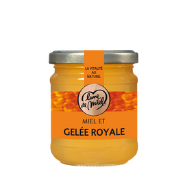 Miel à la gelée royale LUNE DE MIEL, pot en verre de 250g
