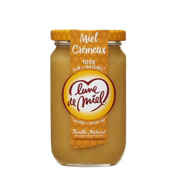 Miel crèmeux LUNE DE MIEL, pot verrre de 375g