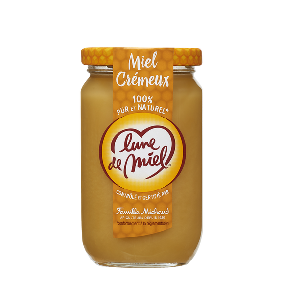 Miel crèmeux LUNE DE MIEL, pot verrre de 375g