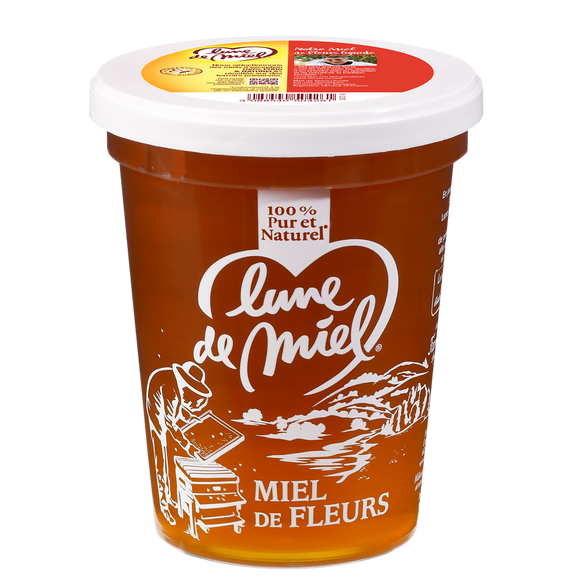 Miel de fleurs liquide LUNE DE MIEL, pot de 500g