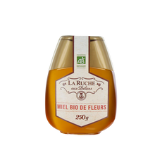 Miel de fleurs biologique LA RUCHE AUX DELICES, doseur de 250g