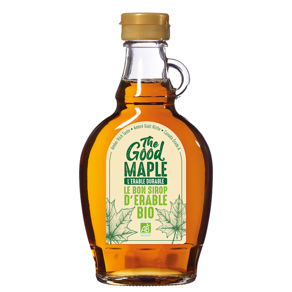 Pur sirop d'érable Canada biologique THE GOOD MAPLE, bouteille 250g