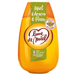 Miel liquide d'acacia et fleurs LUNE DE MIEL, squeezer 500g