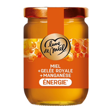 Miel crémeux + gelée royale LUNE DE MIEL, pot verre 230g