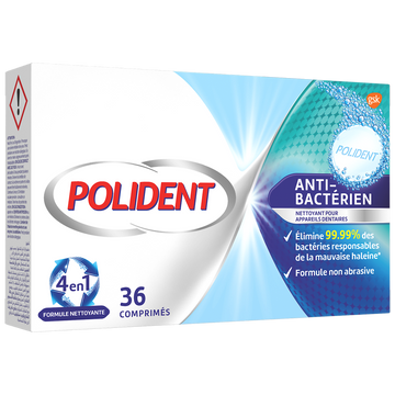 Nettoyant appareil dentaire anti-bactérien POLIDENT x36