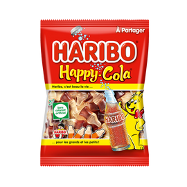 Confiserie happy cola HARIBO, sachet de 300g