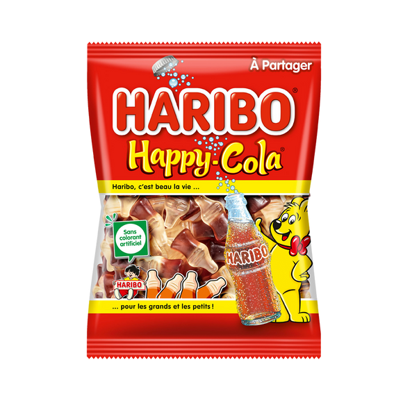 Confiserie happy cola HARIBO, sachet de 300g