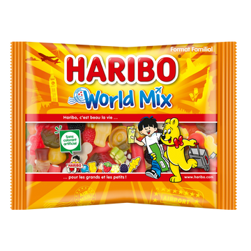 Assortiment de bonbons World Mix HARIBO, 500g
