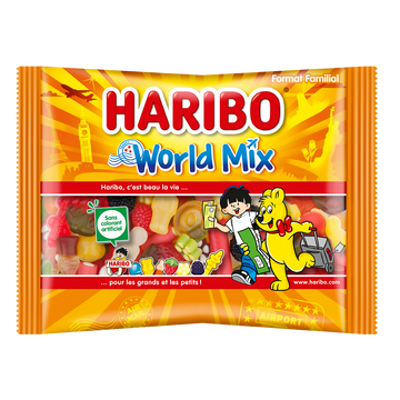 Assortiment de bonbons World Mix HARIBO, 500g