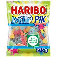 Bonbons gélifiés acides Delir' Pik HARIBO, sachet de 275g