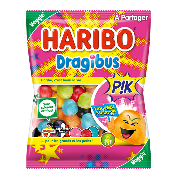 Confiserie dragibus pik HARIBO, sachet de 230g