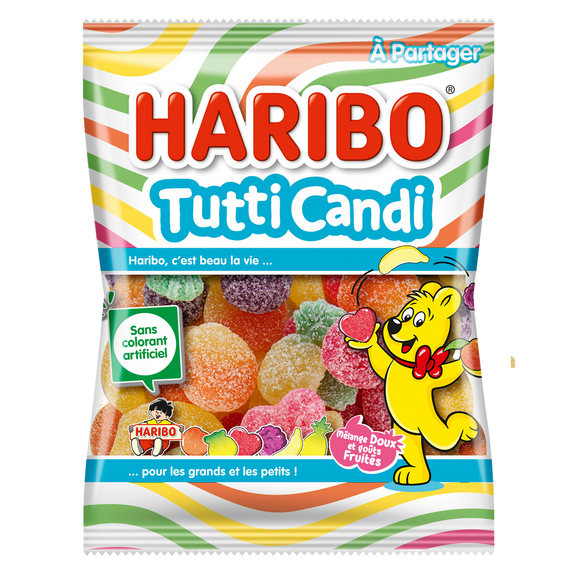 Confiserie tutti candi bonbons HARIBO, sachet de 250g