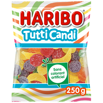 Confiserie tutti candi bonbons HARIBO, sachet de 250g