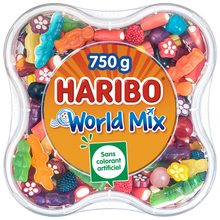 Assortiment de bonbons world mix HARIBO, boîte de 750g