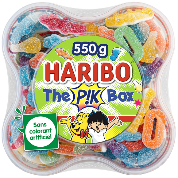 Confiserie the pik box HARIBO, paquet de 550g