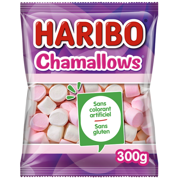 Confiserie Chamallows Marshmallows HARIBO sachet 300g