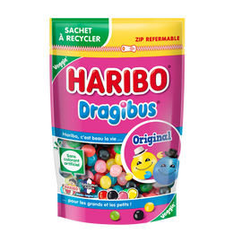 Confiserie dragéifiée dragibus HARIBO doypack 220g