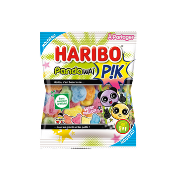 Confiserie gélifiée acidifiée pandawai pik HARIBO 200g