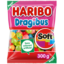 Confiserie dragéifiée dragibus soft HARIBO sachet 300g