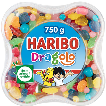 Confiserie assortie dragolo HARIBO boîte 750g