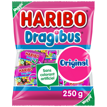 Bonbon dragéifié Dragibus HARIBO sachet multipack 250g