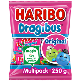 Bonbon dragéifié Dragibus HARIBO sachet multipack 250g