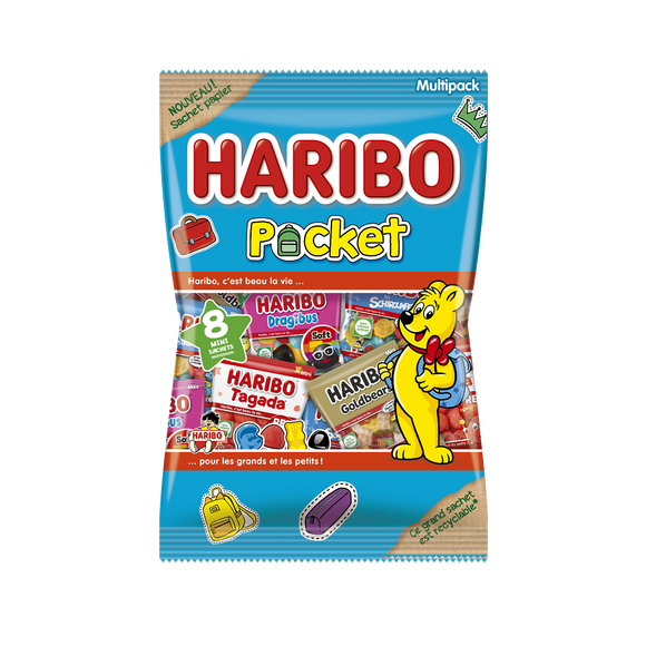 Confiseries pocket x8 mini sachets assortis HARIBO - 340g