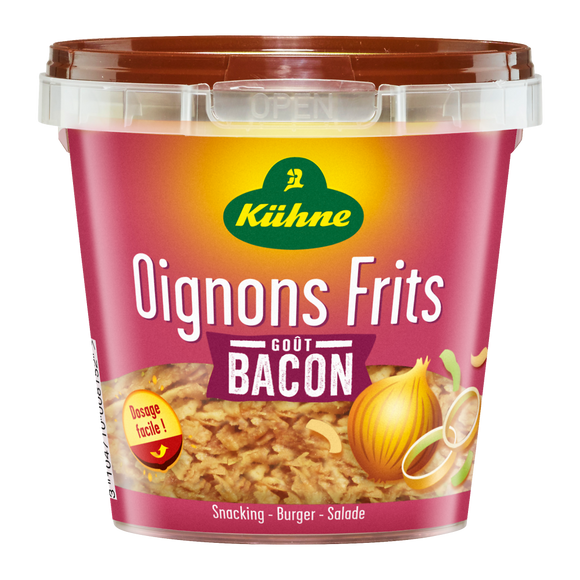 Oignons Frits goût bacon KUHNE 100g