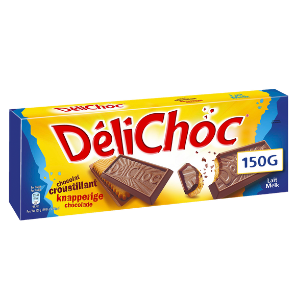 Biscuit au chocolat au lait DELICHOC, paquet 150g