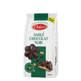 Biscuits sablé chocolat noir DELACRE 130g