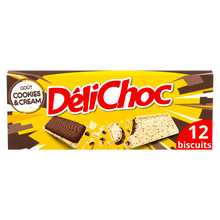 Biscuits cookies et cream DELICHOC, sachet de 150g