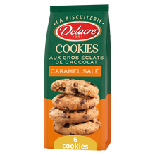 Biscuits cookies caramel salé DELACRE, sachet de 136g