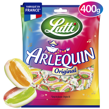 Bonbons Arlequin original LUTTI, sachet 400g