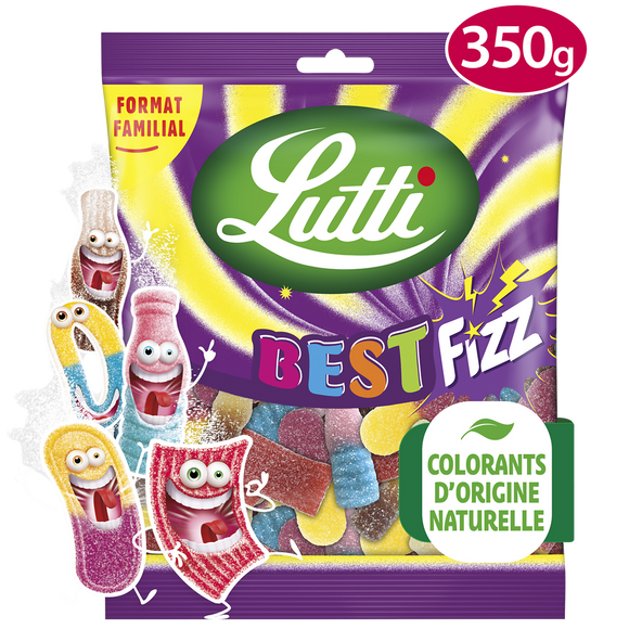 Bonbons Bestfizz piquants LUTTI - Sachet de 350g