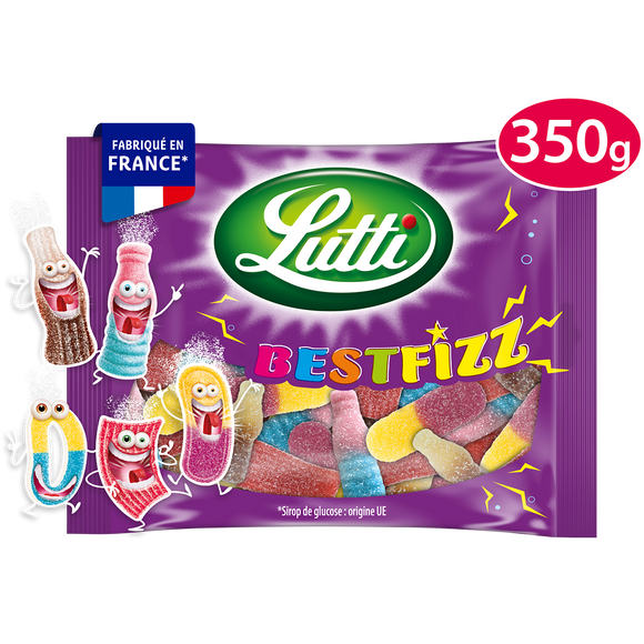 Bonbons Bestfizz piquants LUTTI - Sachet de 350g