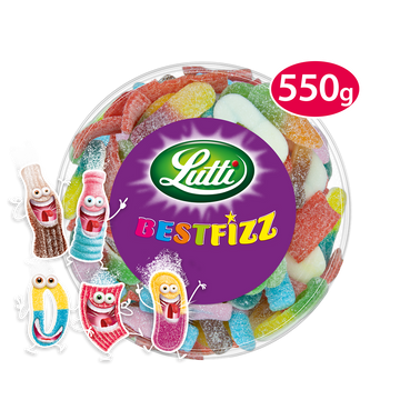 Bonbons Best Fizz piquants LUTTI - Boîte de 550g